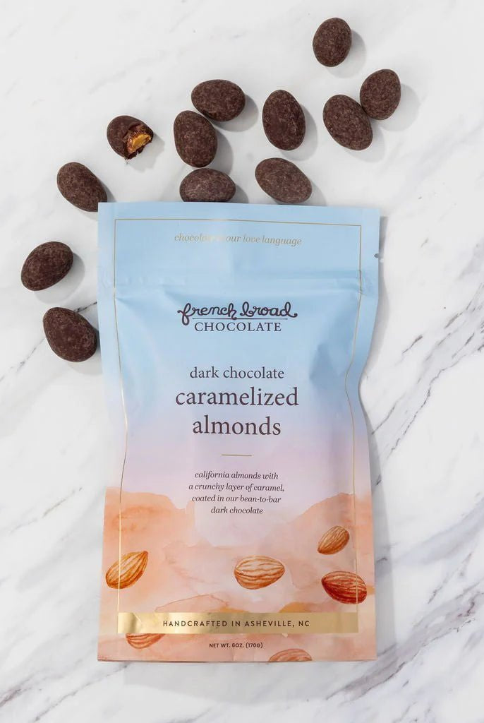 Rose & Lee Co Dark Chocolate Covered Caramelized Almonds, 6oz Food & Drink