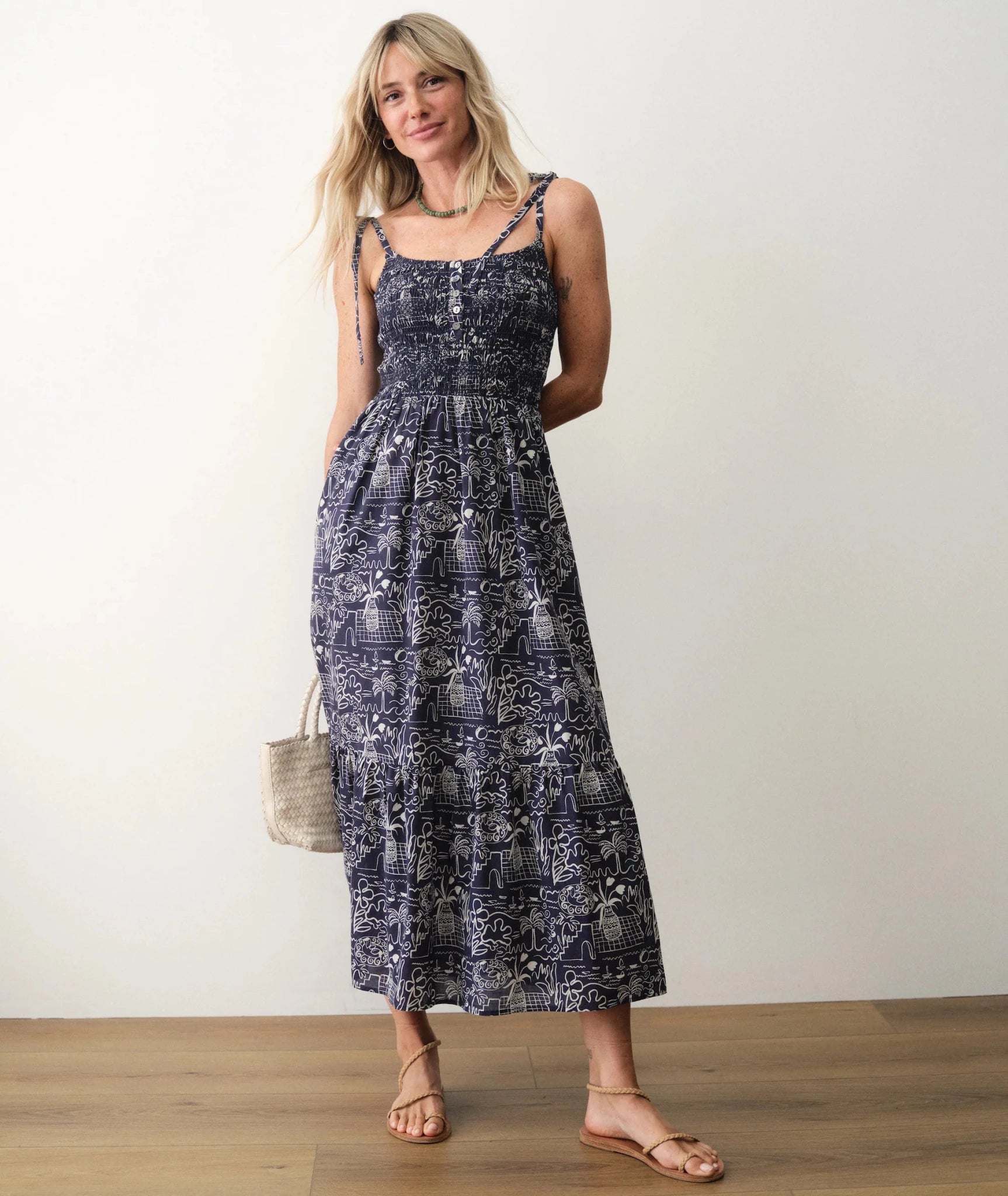 Rose & Lee Co Carmen Dress, Flores by Marine Layer Event Dress