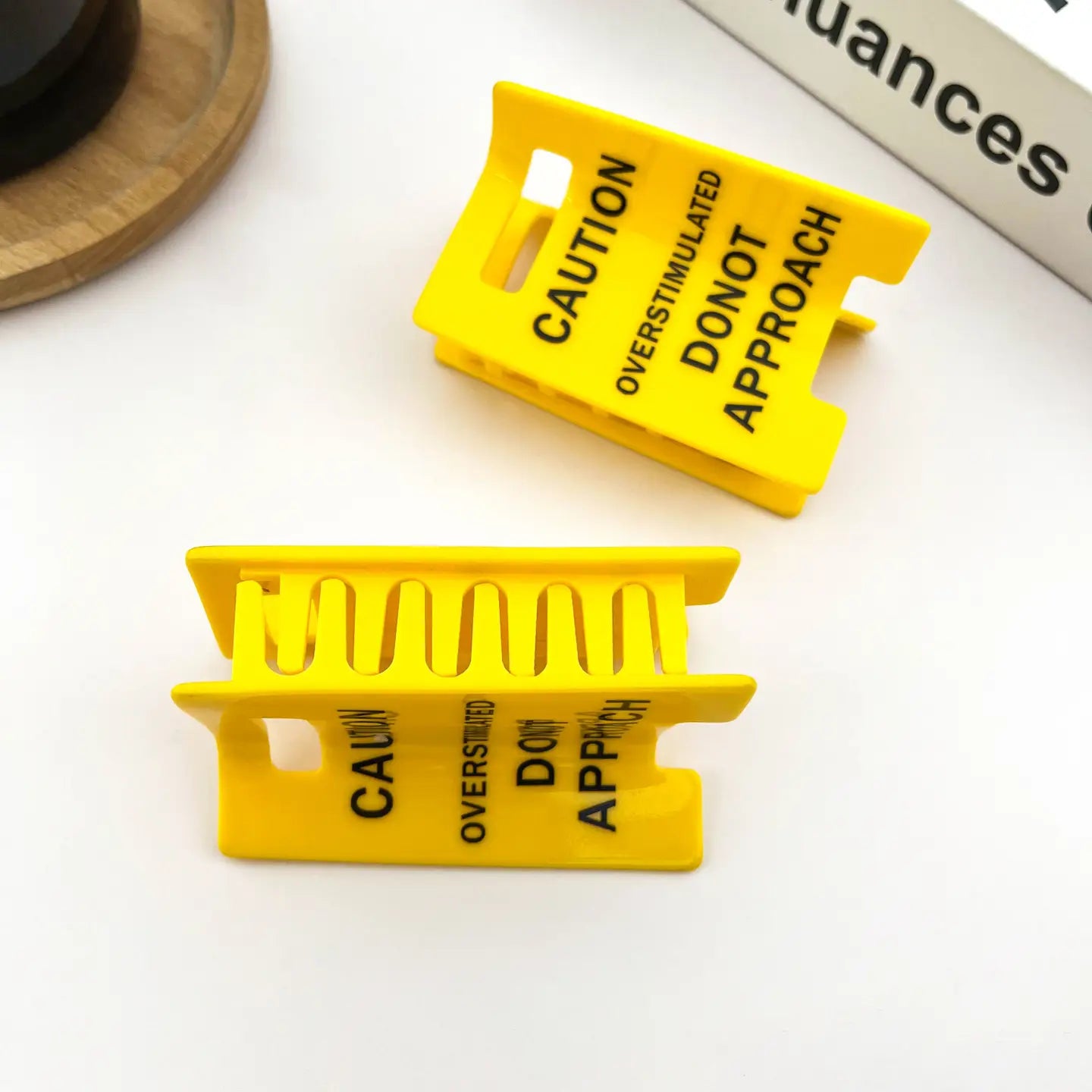 Rose & Lee Co Caution Sign Claw Clip Hair