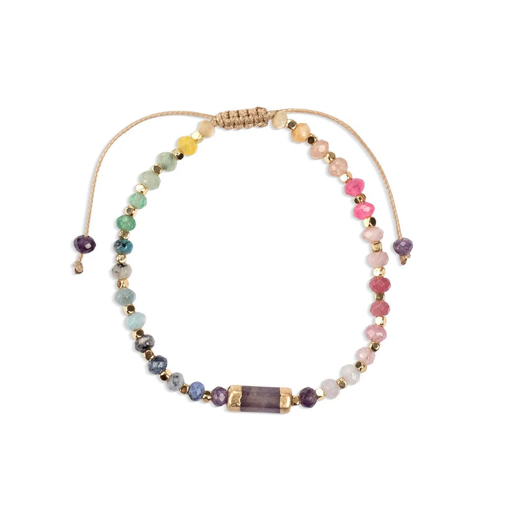 Rose & Lee Co Chakra Glow Bracelet, Tranquility/Crown/Gold Bracelets