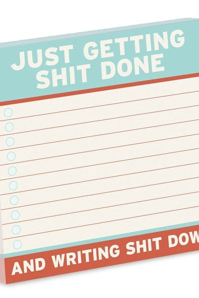 Rose & Lee Co Getting Shit Done Large Sticky Notes, 4x4 Stationery
