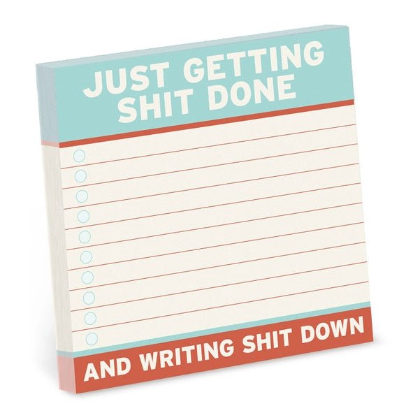 Rose & Lee Co Getting Shit Done Large Sticky Notes, 4x4 Stationery