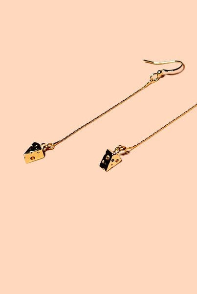 Rose & Lee Co Slice O' Life Earrings, 18k Gold Plated Earrings