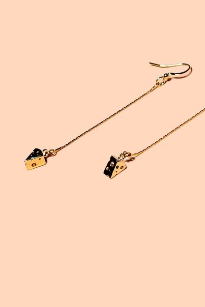 Rose & Lee Co Slice O' Life Earrings, 18k Gold Plated Earrings