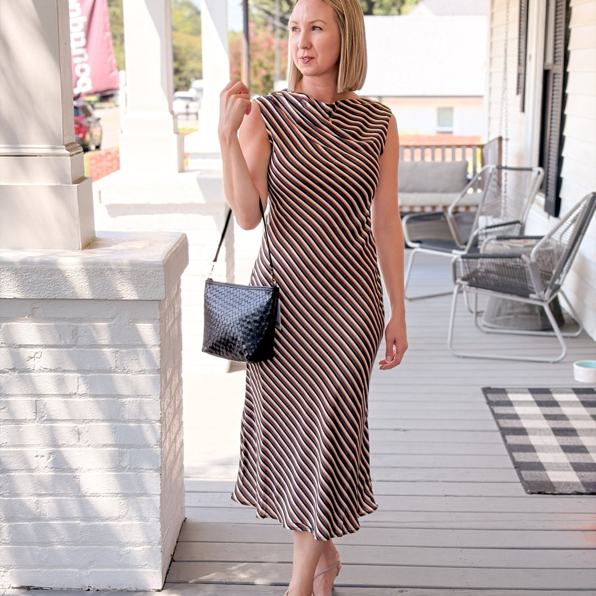 Rose & Lee Co Chelsea Dress, Brown Multi Work Dress