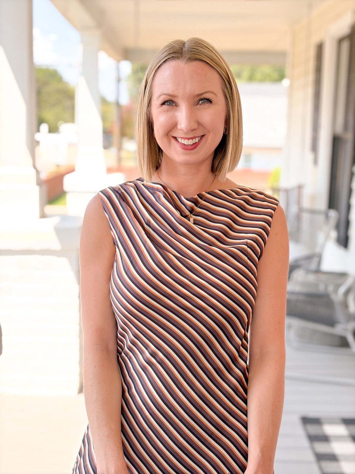Rose & Lee Co Chelsea Dress, Brown Multi Work Dress