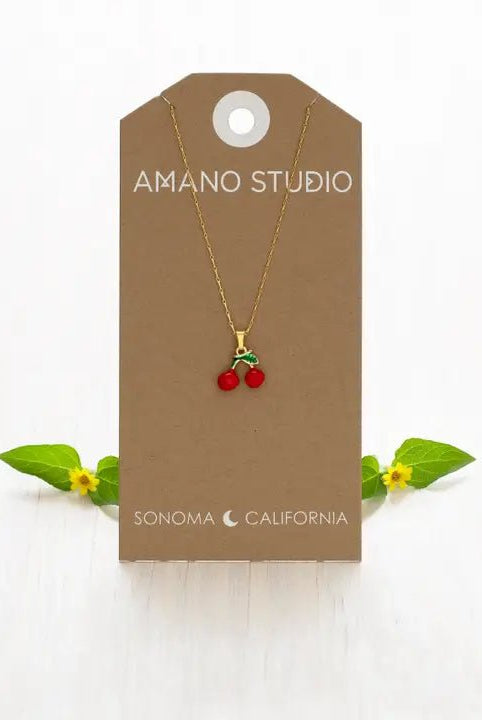 Rose & Lee Co Cherry Necklace Necklaces