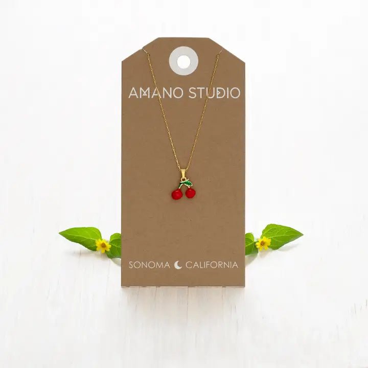 Rose & Lee Co Cherry Necklace Necklaces