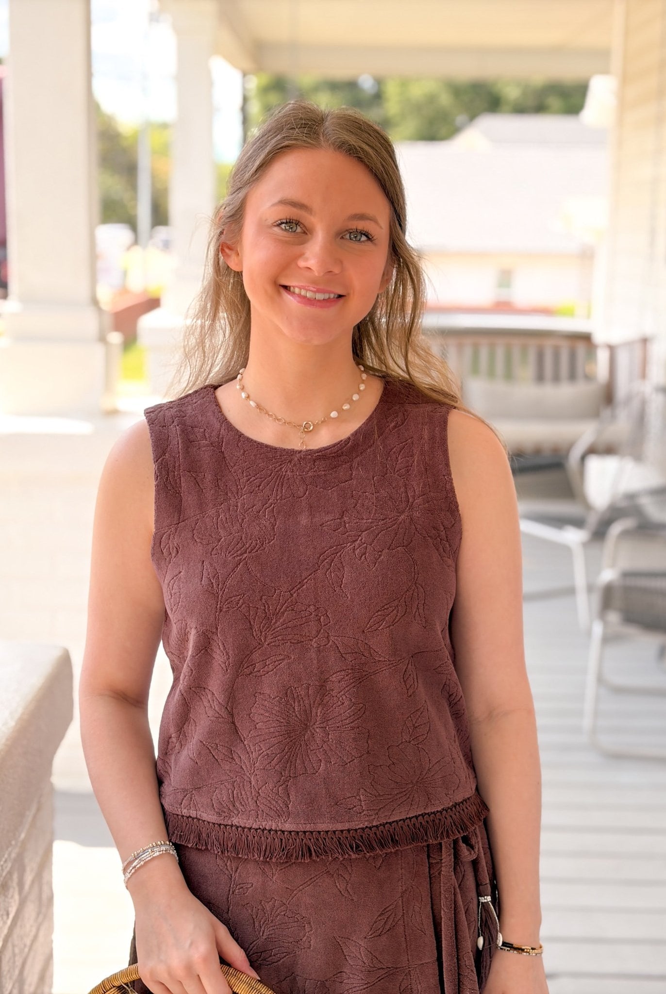 Rose & Lee Co Canopy Top, Chocolate Cherry by Z Supply Tanks