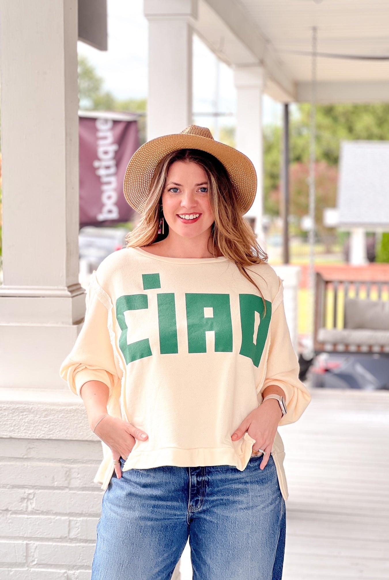 CIAO Graphic Long Sleeve Top