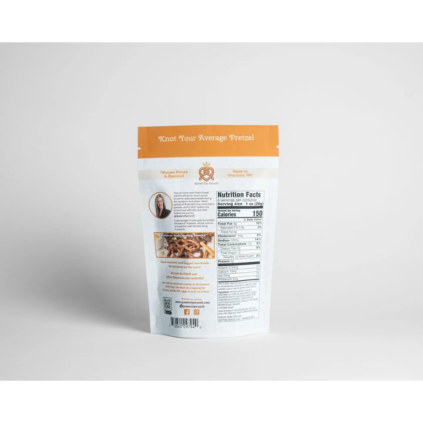 Rose & Lee Co Pretzel Snack Bag, Cinnamon Sugar Food & Drink