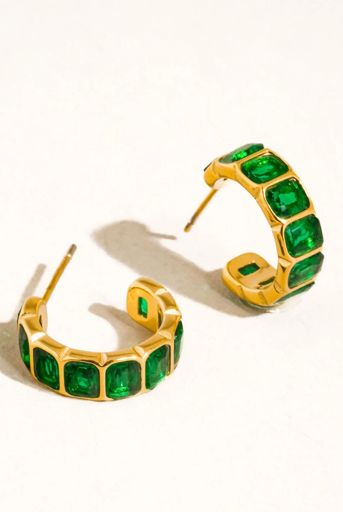 Rose & Lee Co Clariel Hoop Earrings, 18k Gold Earrings