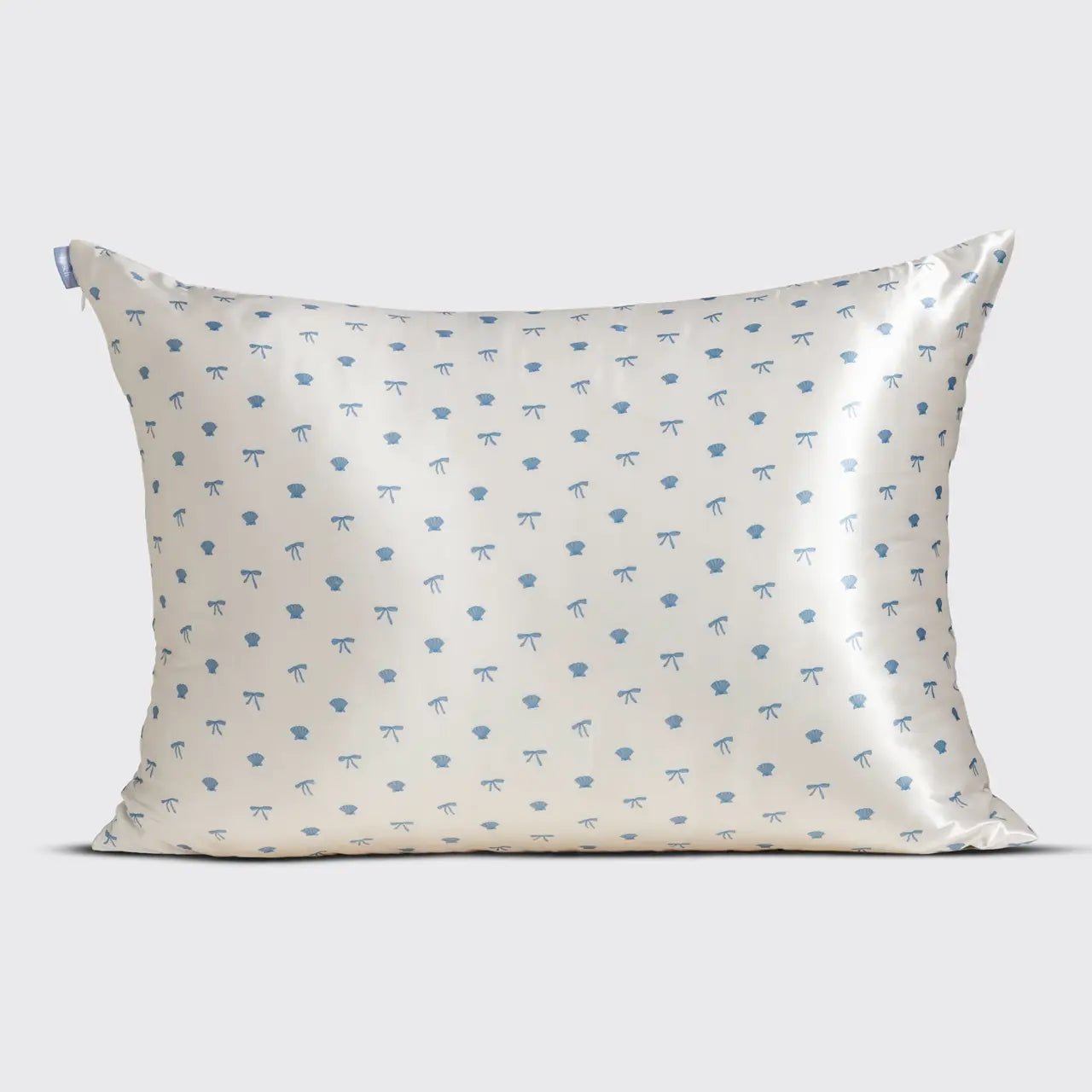 Rose & Lee Co Satin Pillowcase, Pearlized Cream & Coastal Blue Print Home & Gifts