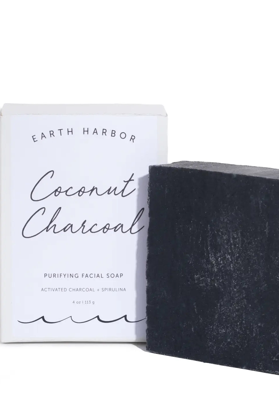 Rose & Lee Co Coconut Charcoal Facial Soap, Superfood Spirulina + Fruit Oil Bath & Body