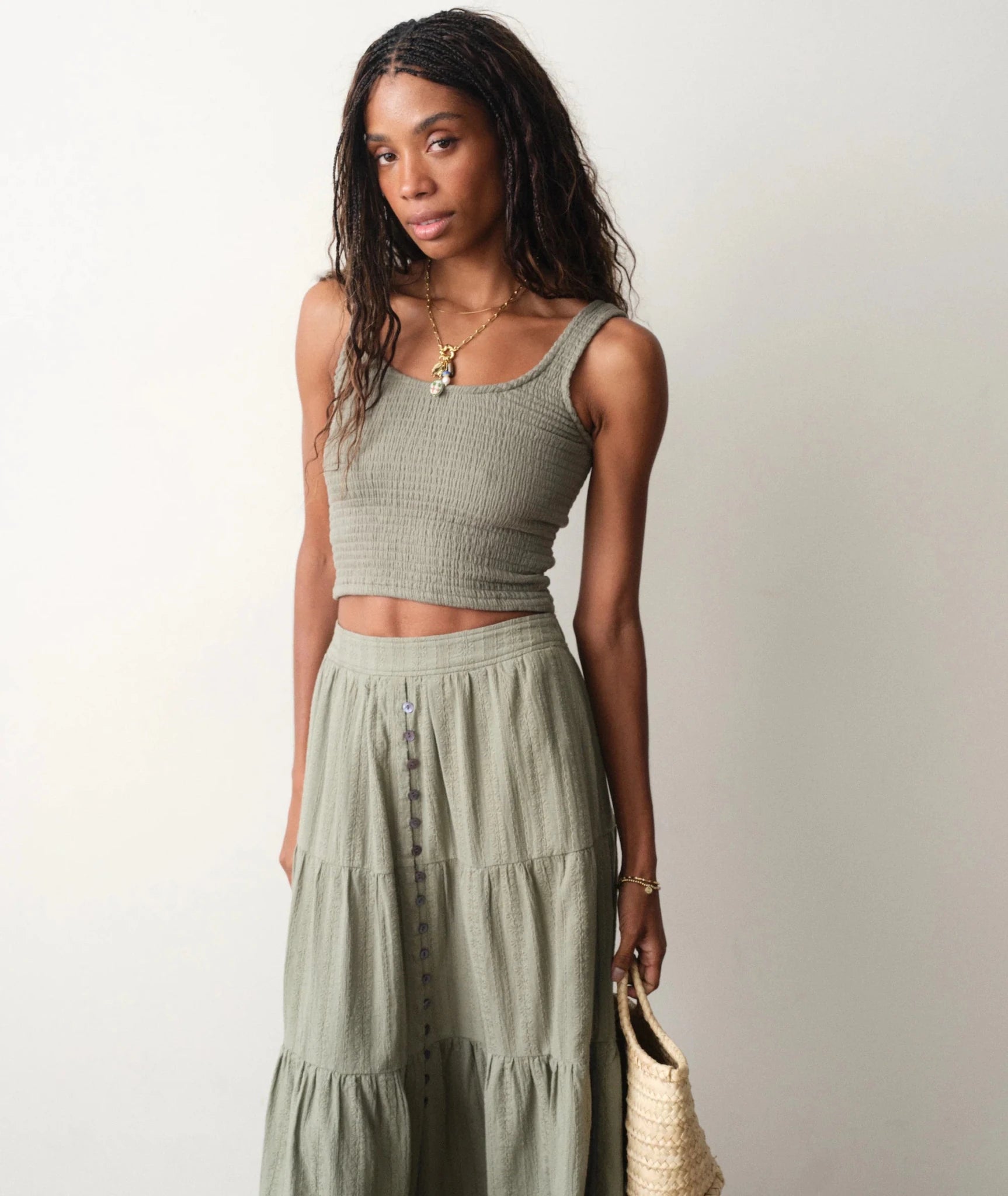 Rose & Lee Co Coralina Tank, Sage by Marine Layer Tanks