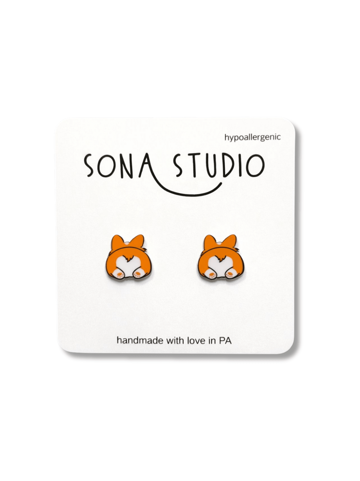 Rose & Lee Co Corgi Butt Earrings Earrings