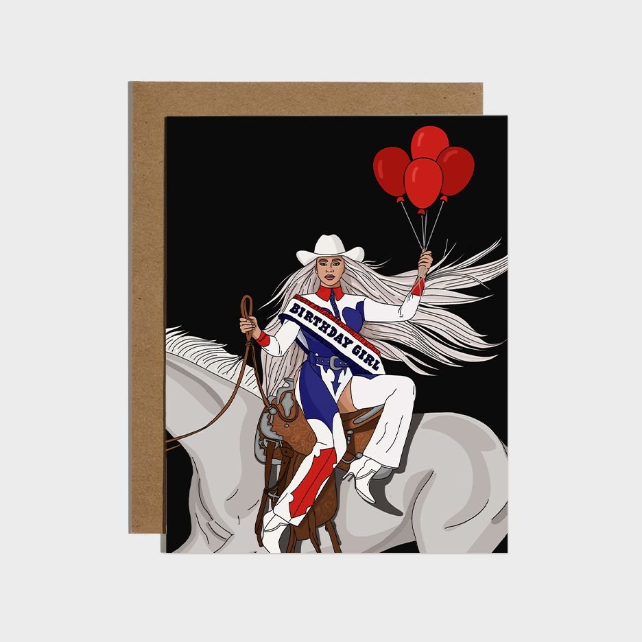 Rose & Lee Co Beyonce Cowboy Birthday Girl Card Stationery
