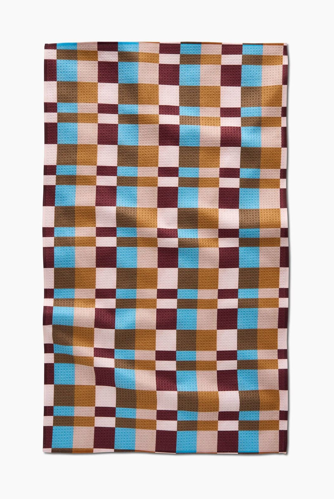 Cozy Day Checkers Printed Kitchen Tea Towel