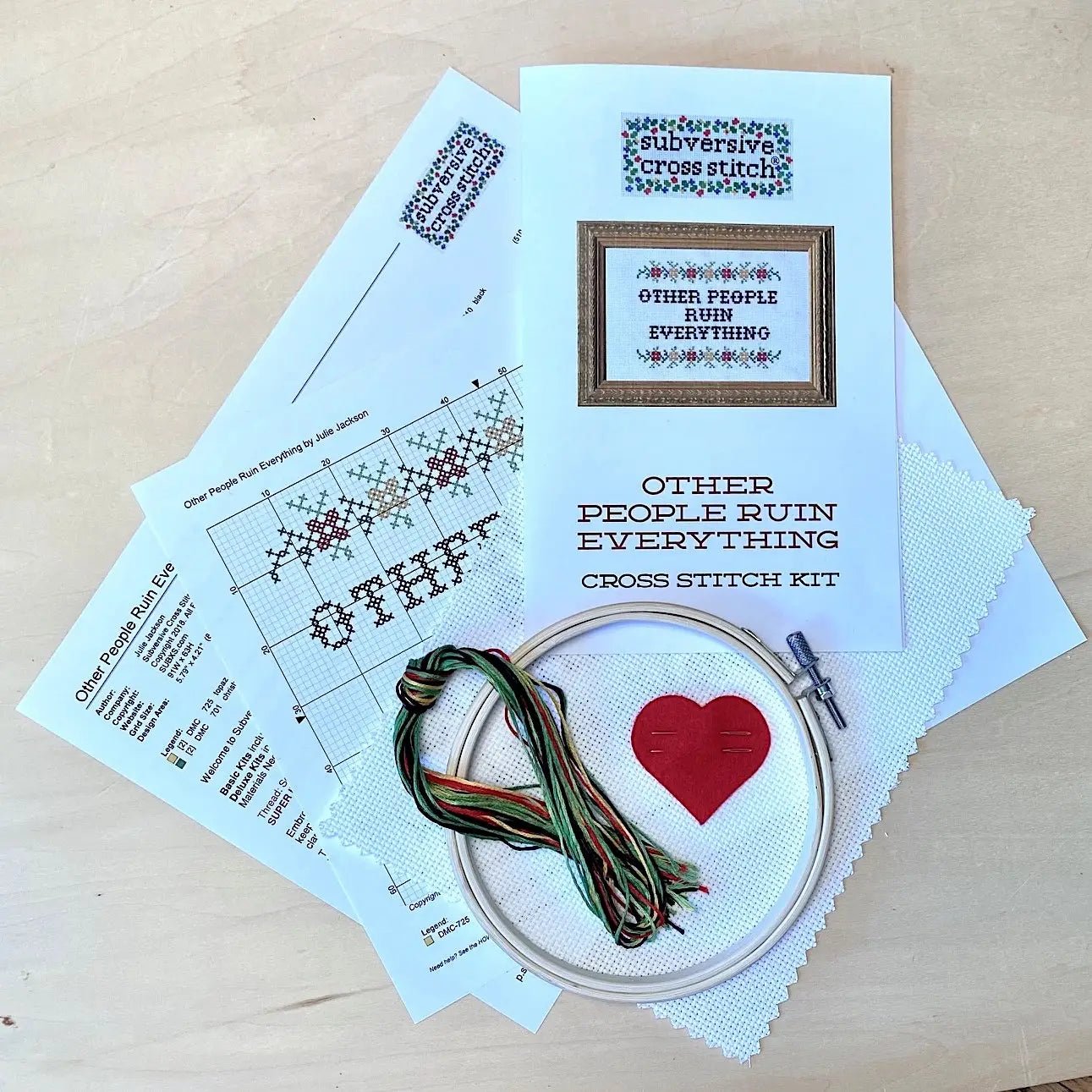 Rose & Lee Co Deluxe Cross Stitch Kit, Your Anxiety Is Lying To You Home & Gifts