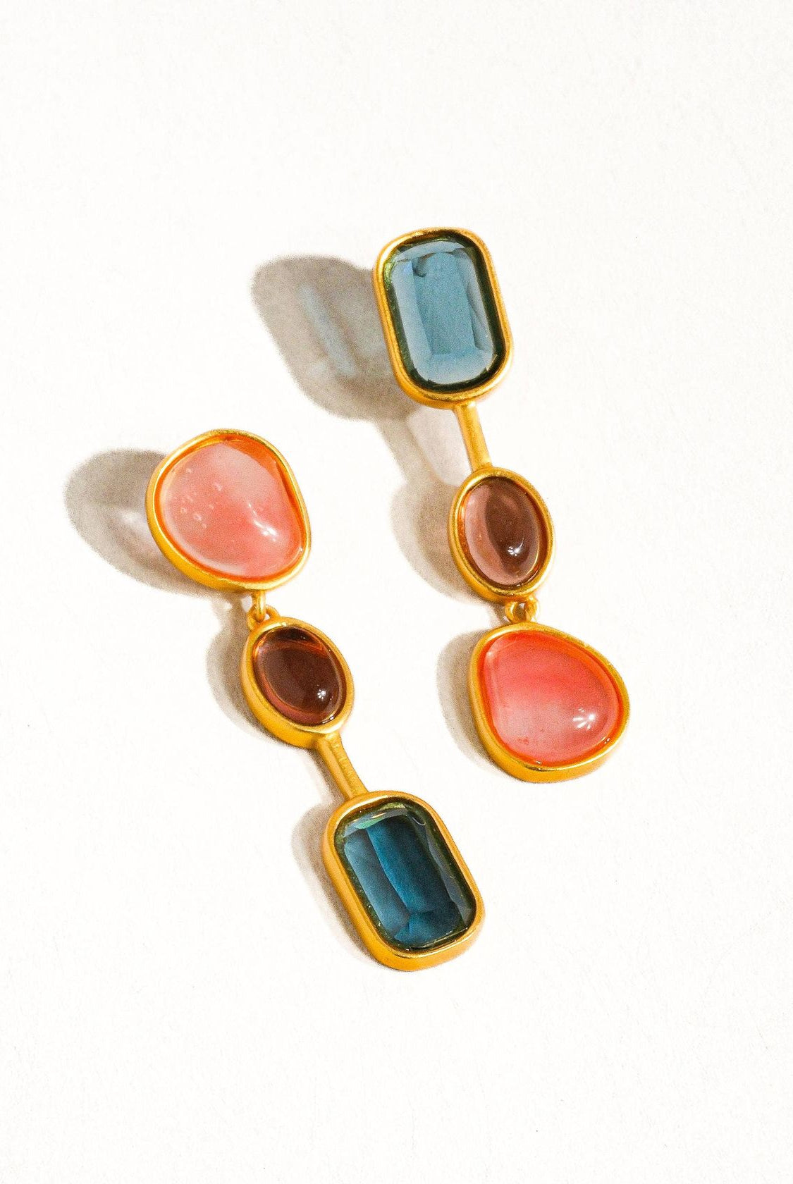 Rose & Lee Co Delia Vintage Drop Earrings, 18k Gold Earrings