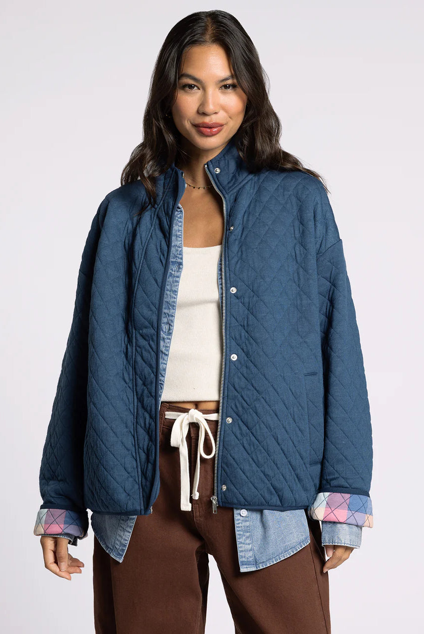 Indigo Blue Quilted Jacket