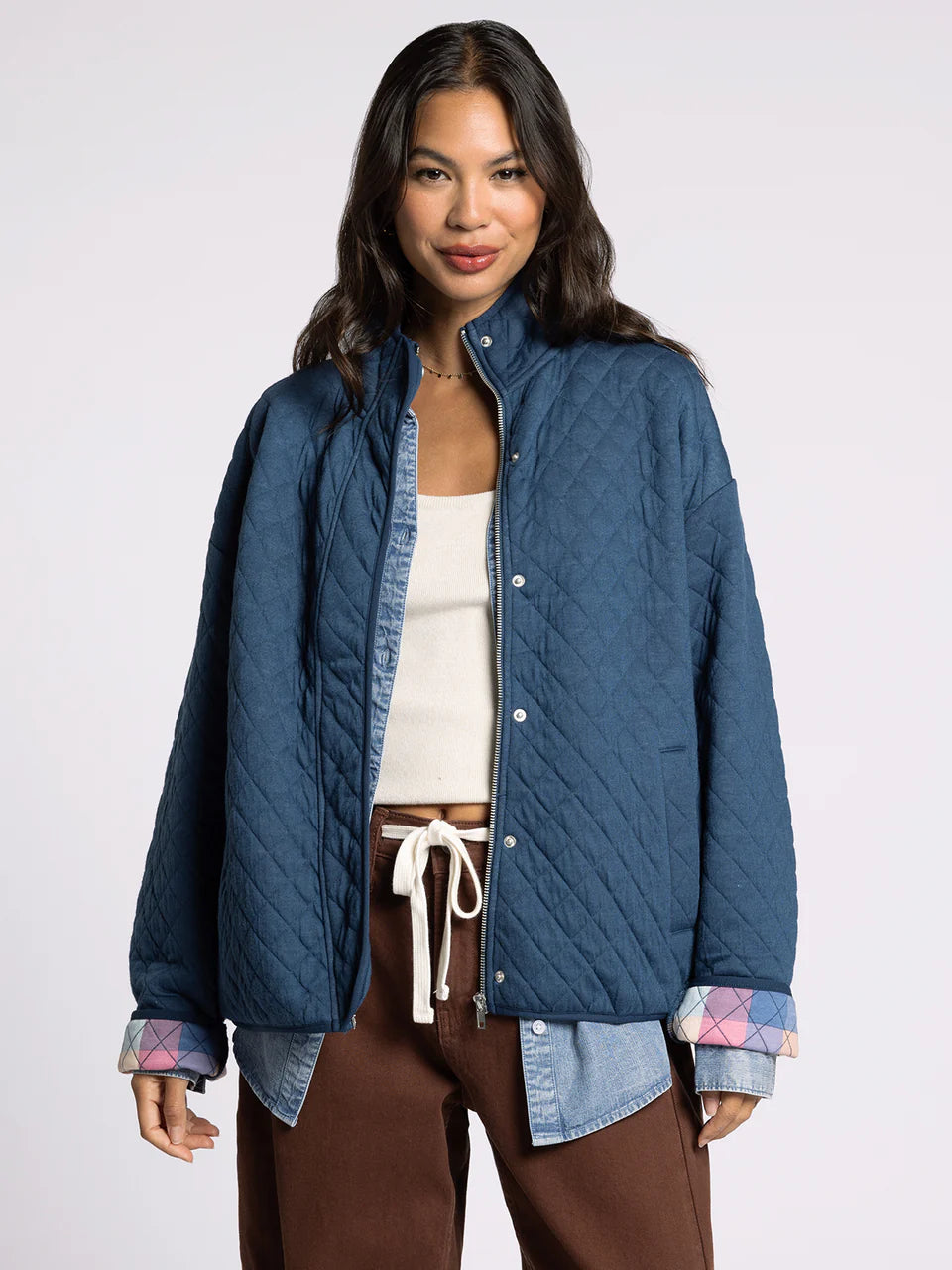 Indigo Blue Quilted Jacket