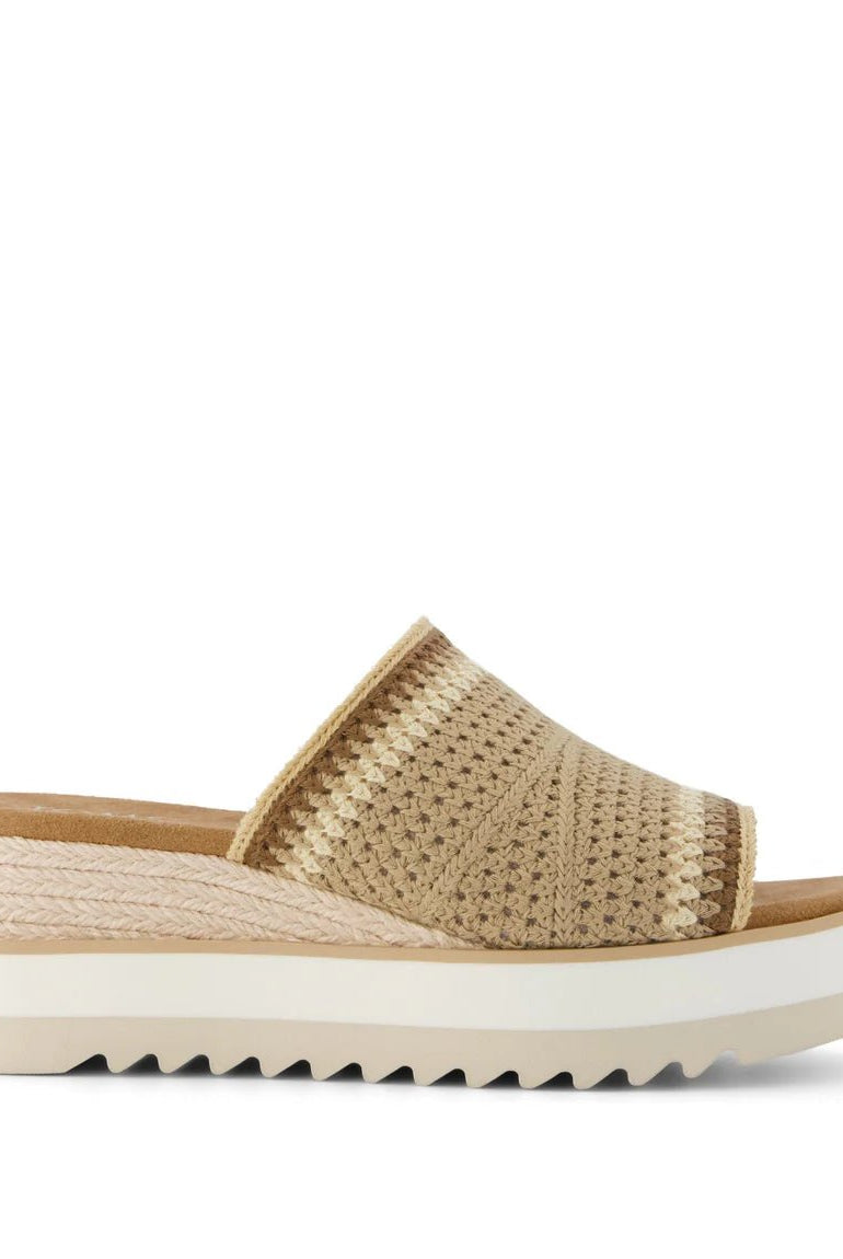 Rose & Lee Co Diana Mule Wedge Sandal, Almond Crochet Accessories