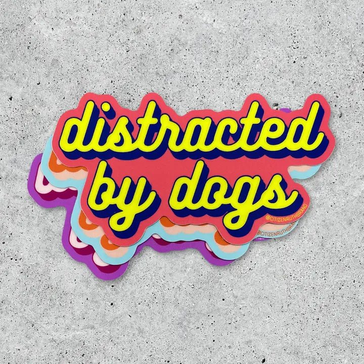Rose & Lee Co Distracted by Dogs Sticker Stationery