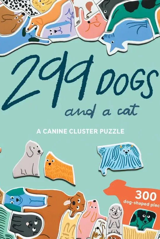 Rose & Lee Co 299 Dogs (and A Cat) 300 Piece Cluster Puzzle Home & Gifts