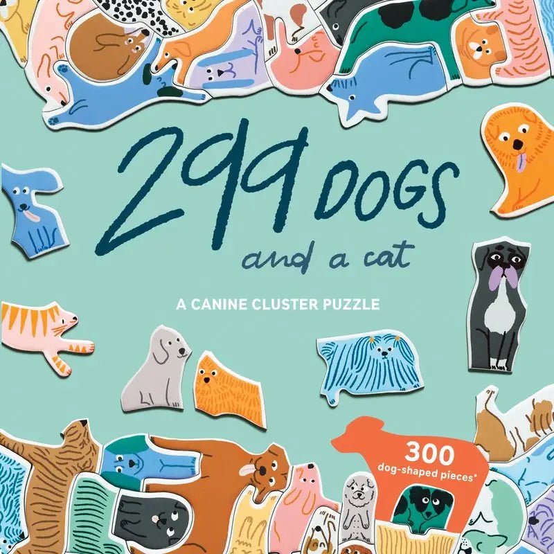 Rose & Lee Co 299 Dogs (and A Cat) 300 Piece Cluster Puzzle Home & Gifts