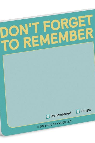 Rose & Lee Co Don't Forget to Remember Sticky Pad, Pastel Stationery