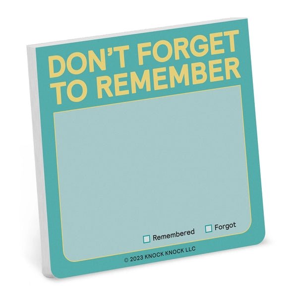 Rose & Lee Co Don't Forget to Remember Sticky Pad, Pastel Stationery