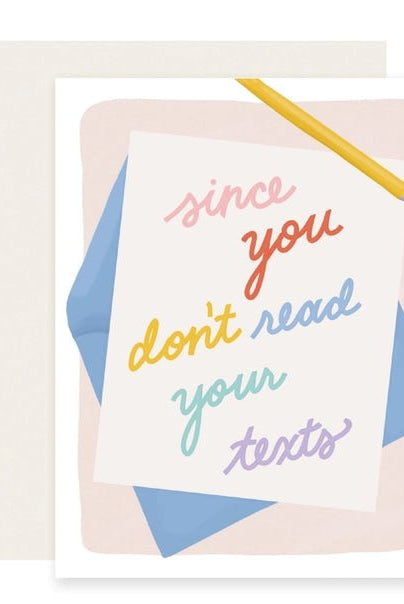 Rose & Lee Co Don't Read Texts Card Stationery