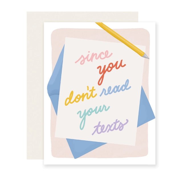 Rose & Lee Co Don't Read Texts Card Stationery