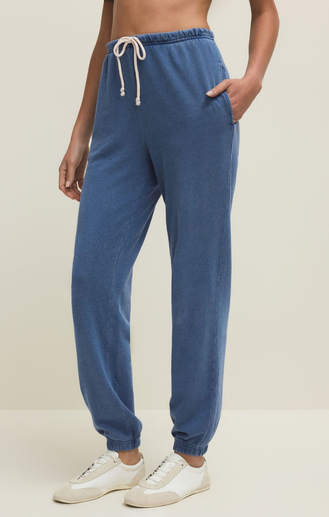 Indigo Blue Mineral Wash Joggers