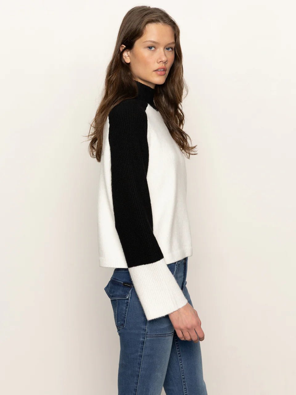 Rose & Lee Co Downtown Sweater, Black/Chalk by Sanctuary Sweaters