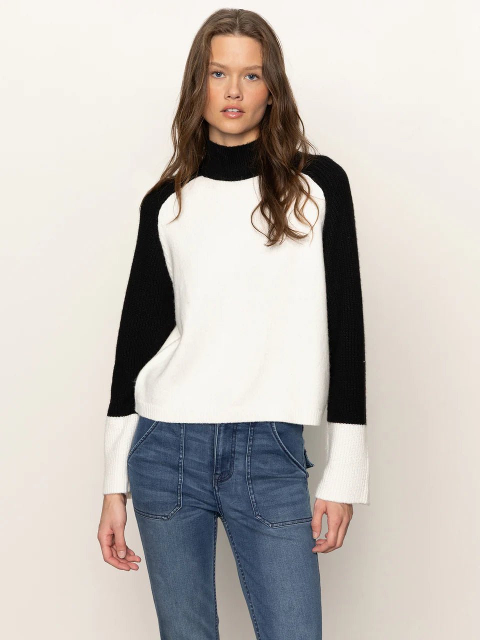 Rose & Lee Co Downtown Sweater, Black/Chalk by Sanctuary Sweaters