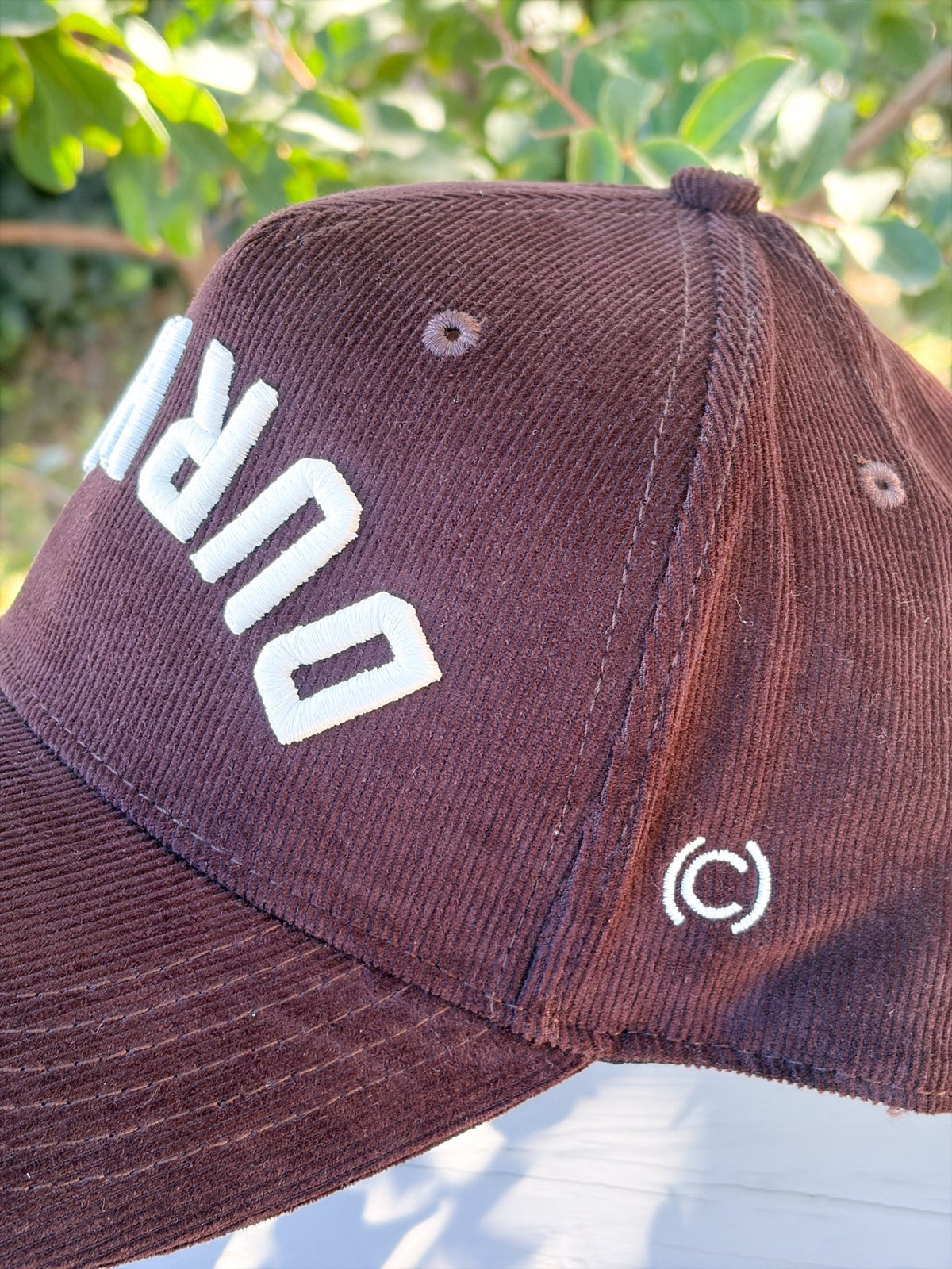 Rose & Lee Co DURHAM Arched/Upside Down Micro-Corduroy Hat, Brown Accessories