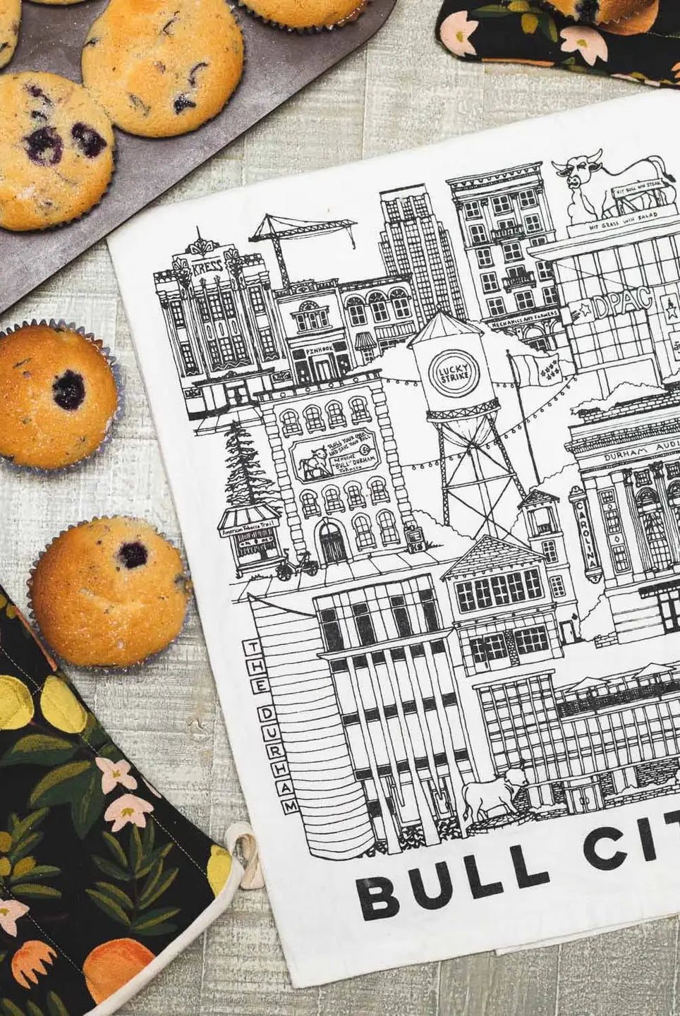 Rose & Lee Co Durham NC Cotton Tea Towel Home & Gifts