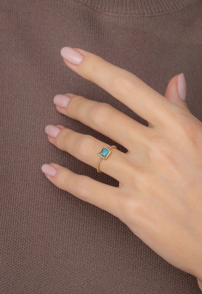 Rose & Lee Co Jayne Ring, Turquoise Rings