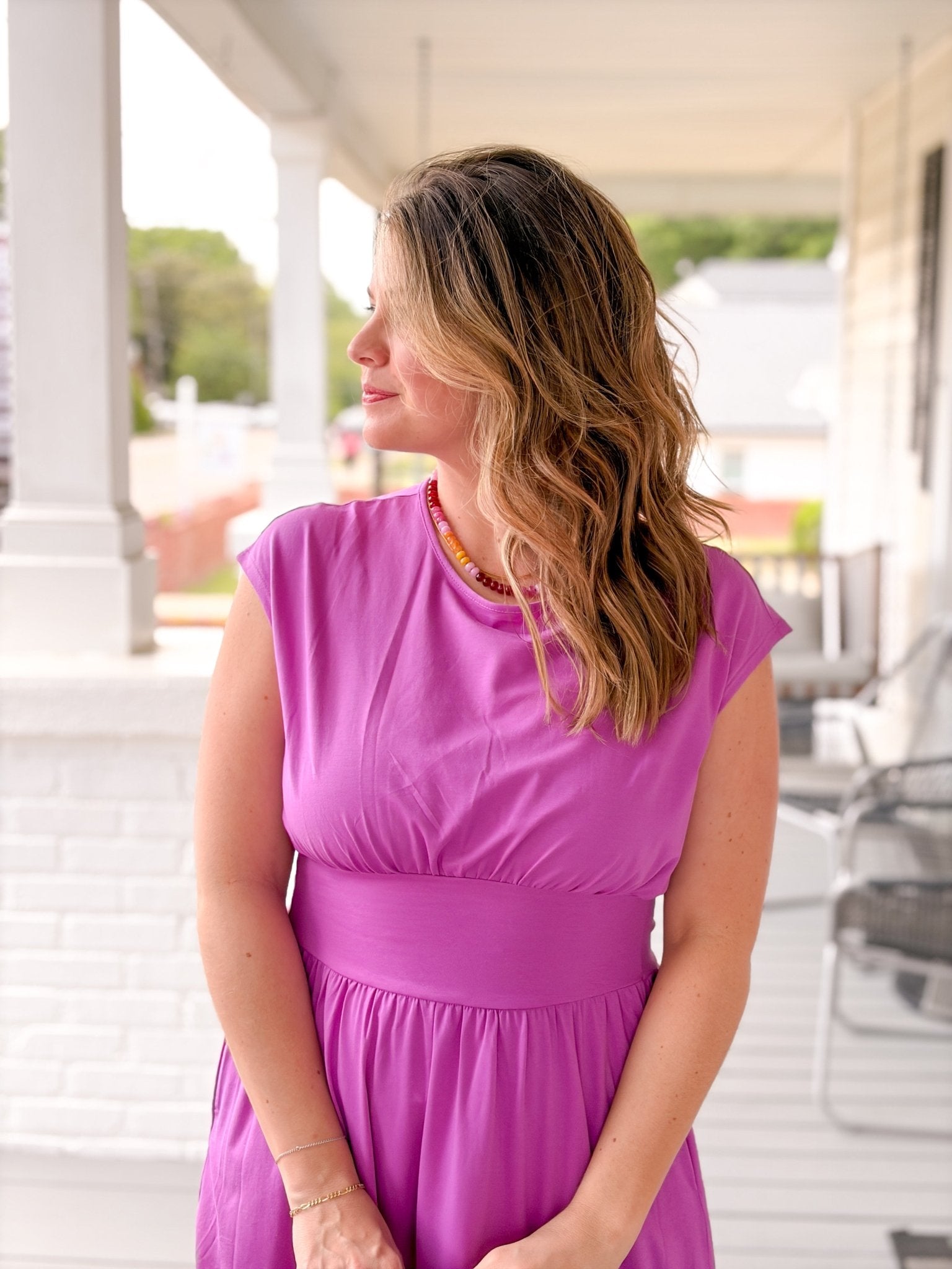 Rose & Lee Co Catherine Dress, Magenta Bloom Casual Dresses