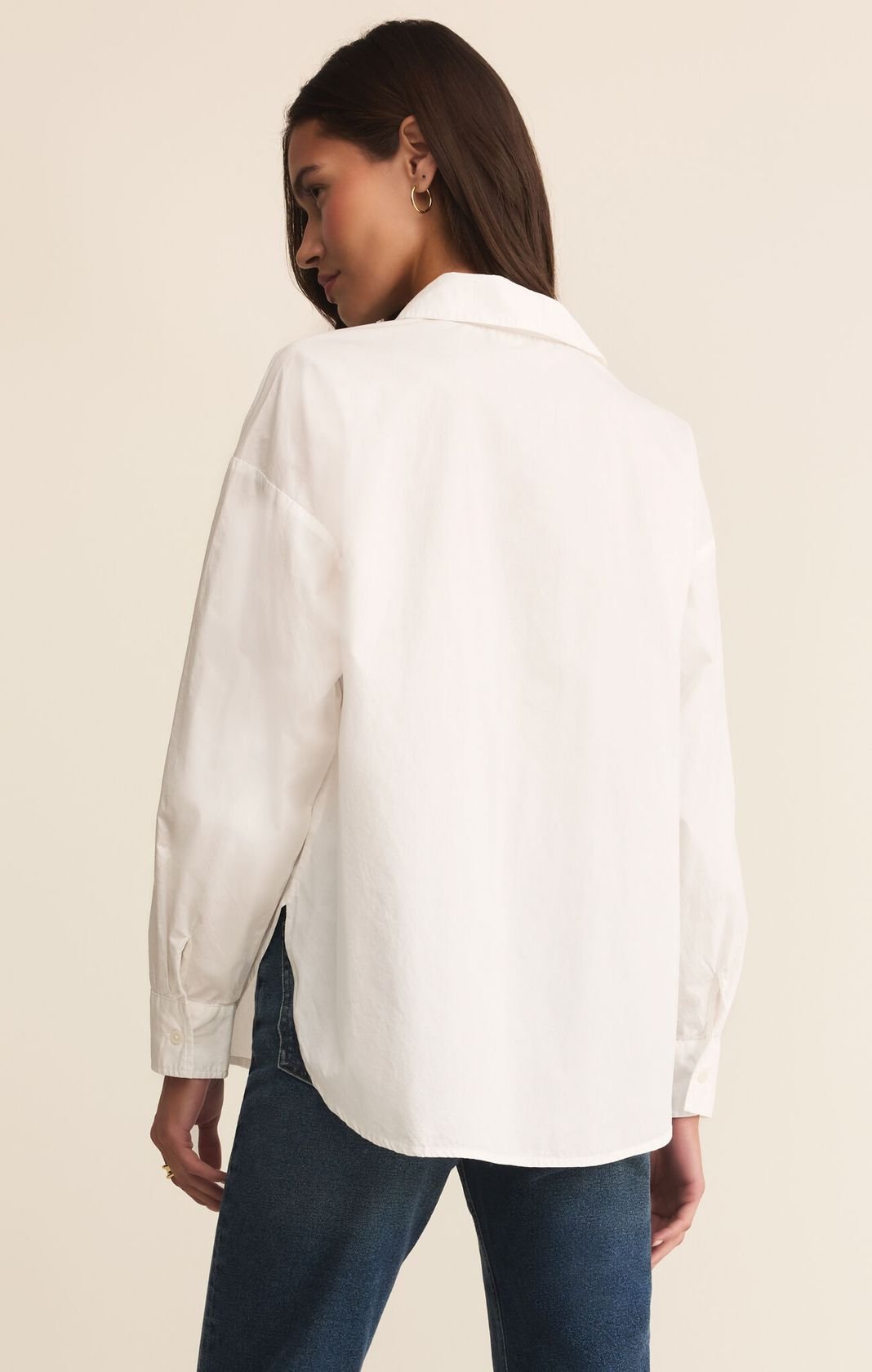 Rose & Lee Co Elevated Top, White by Z Supply Long Sleeve