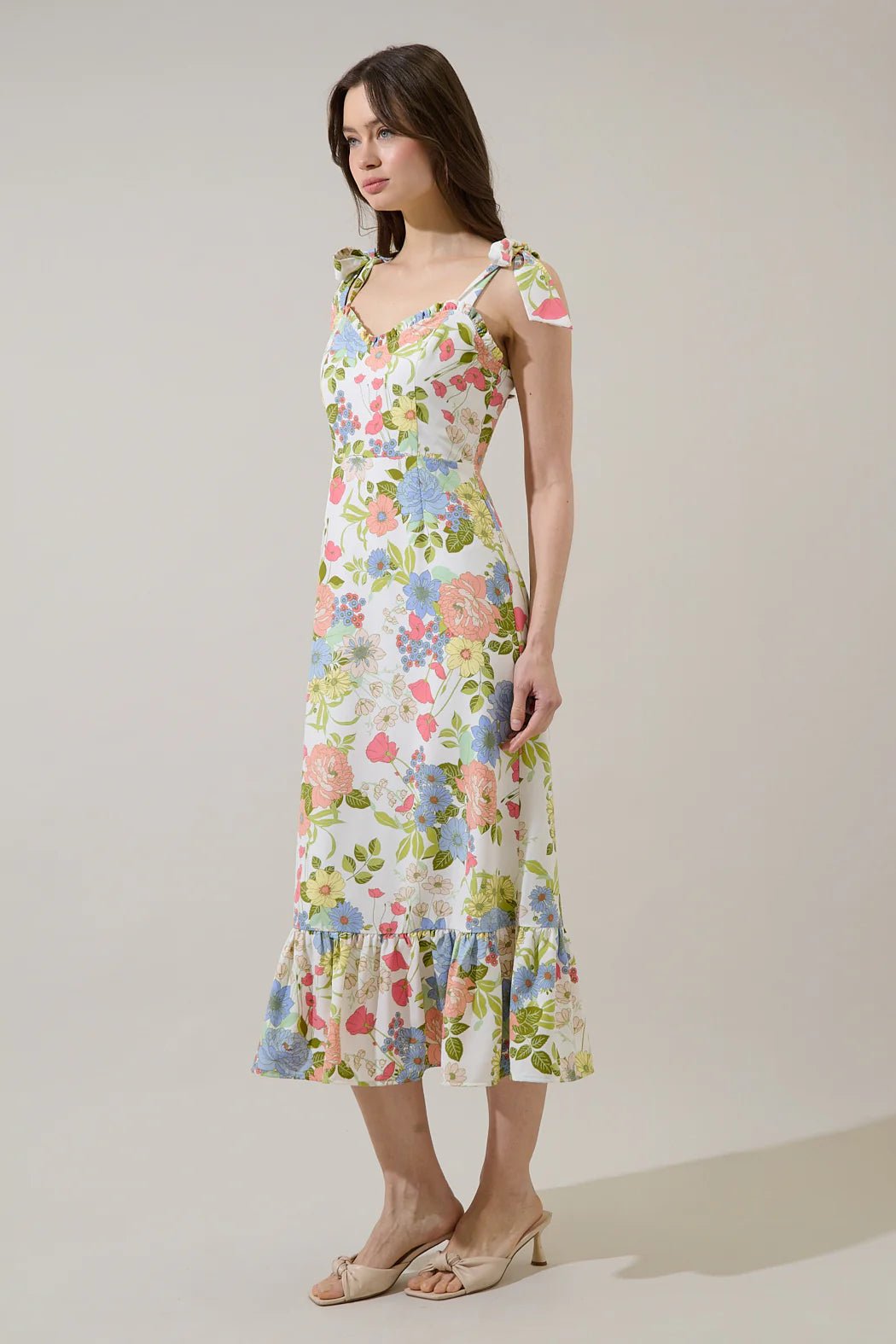 Rose & Lee Co Esther Dress, Cream/Multi Event Dress