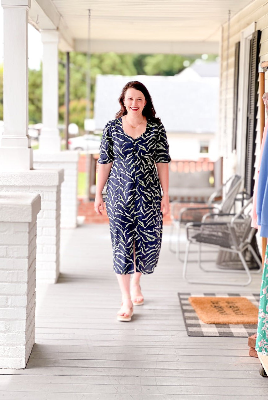 Rose & Lee Co Evola Dress, Total Eclipse Zebra unknown