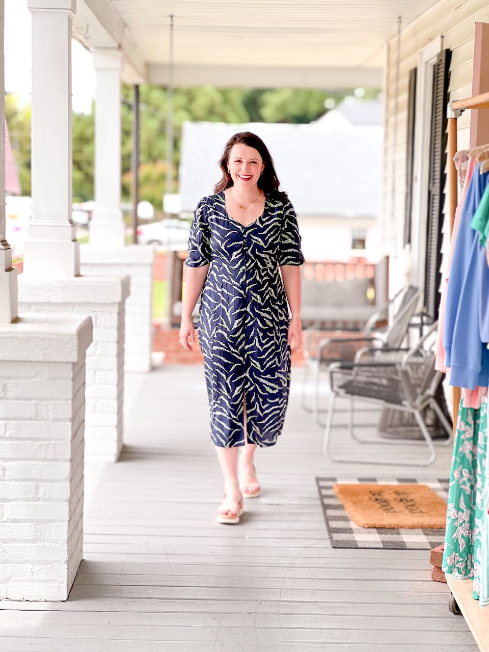 Rose & Lee Co Evola Dress, Total Eclipse Zebra unknown