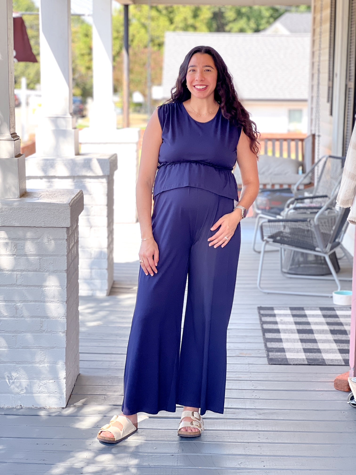 Navy Sleeveless Tank Top