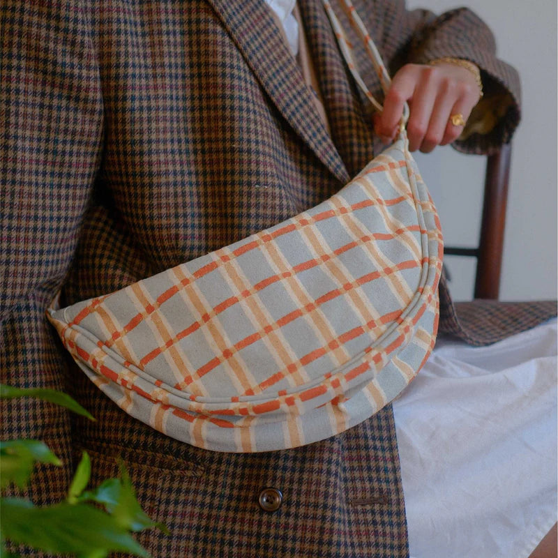 plaid sling bag
