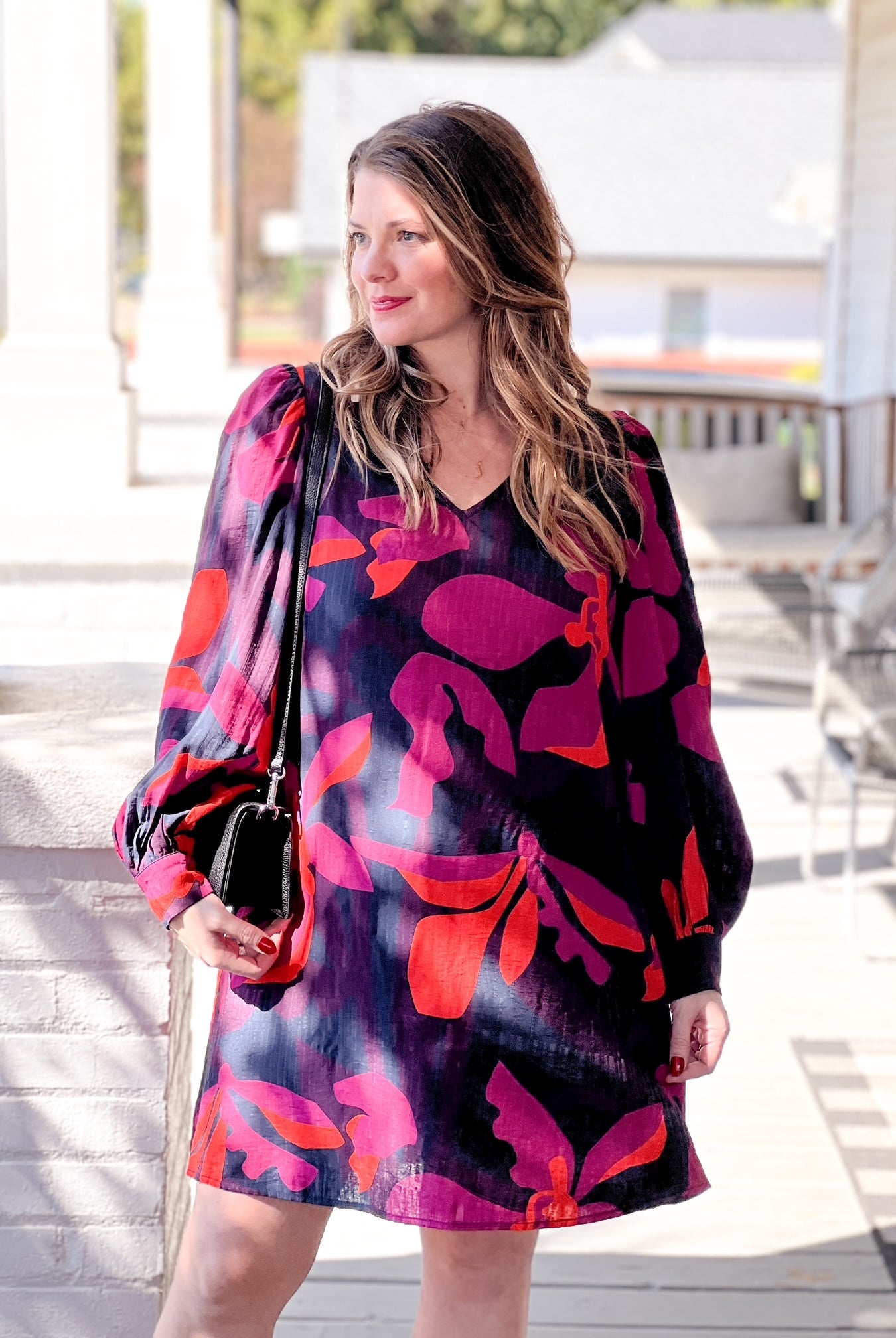 Rose & Lee Co Callie Dress, Geo Flowers Work Dress