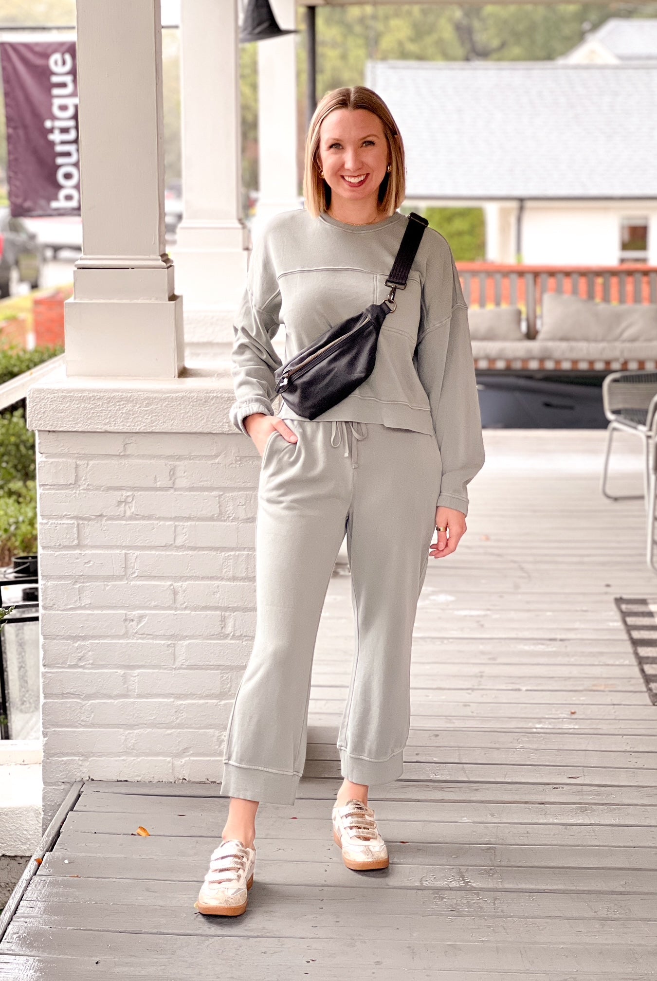 Green Cropped Joggers