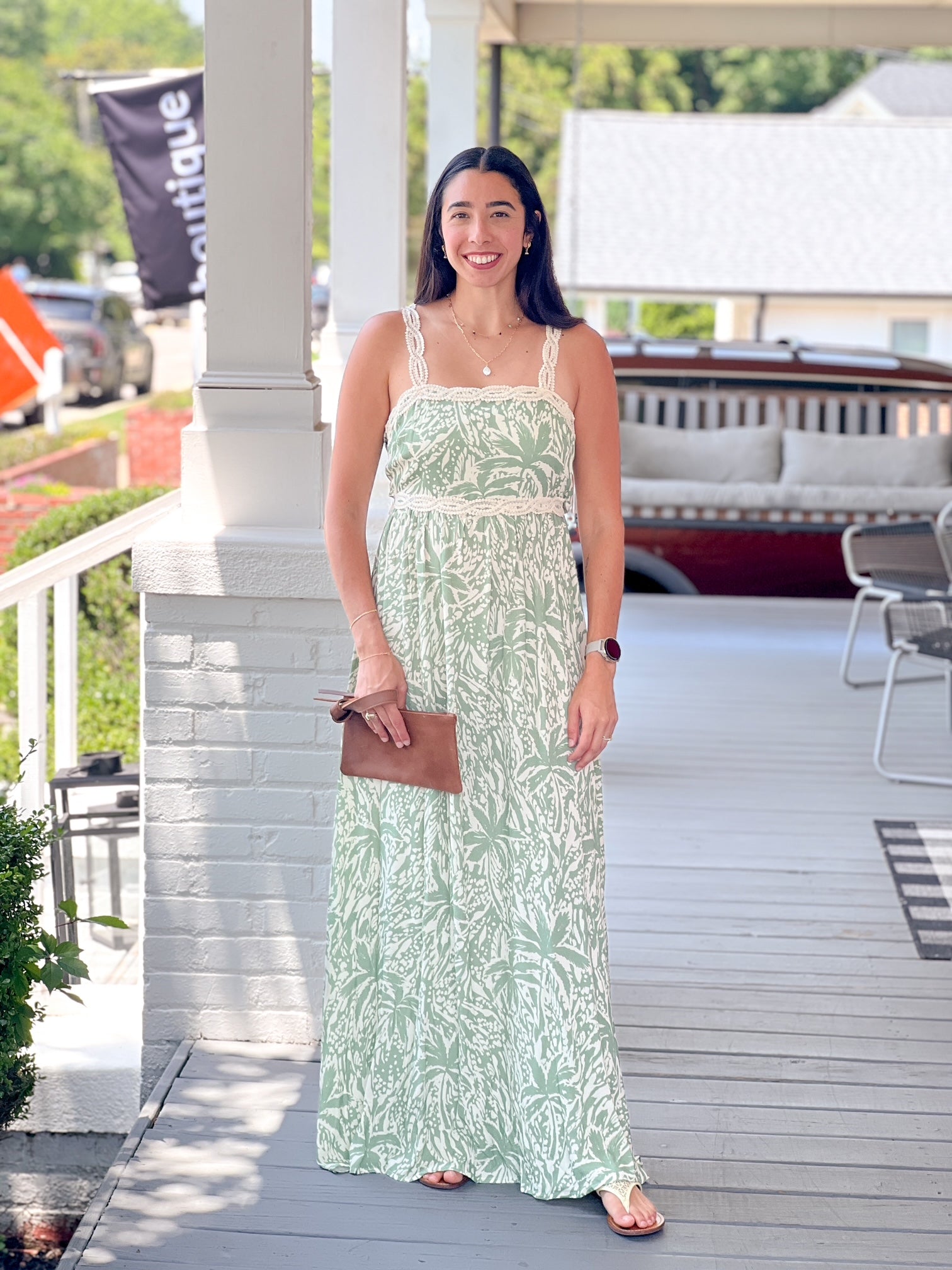 Kalani Palm Whispers Dress Sustainable Boutique Apex NC
